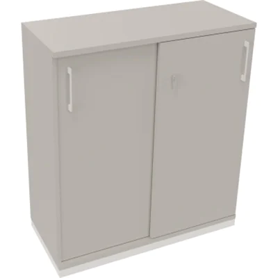 Schiebetürenschrank 3OH B1000xT442xH1133mm ws/Lichtgrau