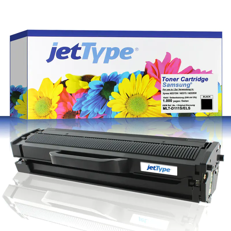 jetType Toner kompatibel zu Samsung MLT-D111S/ELS schwarz 1.000 Seiten