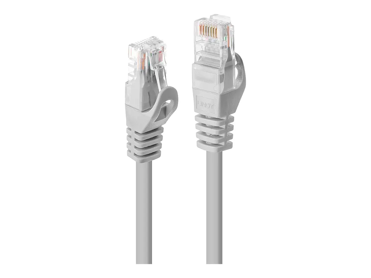 Lindy - Patch-Kabel - RJ-45 (M) bis RJ-45 (M) - 15 m - UTP - CAT 5e - ohne Haken - Grau