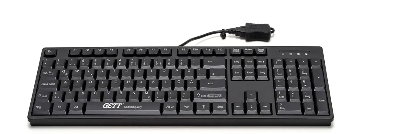 CleanType Easy Basic - Tastatur - USB - Deutsch - Schwarz