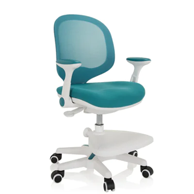 hjh OFFICE Kinderdrehstuhl KID ERGO Rolle universell (für Hart- und Teppichböden) Kunststoff blau