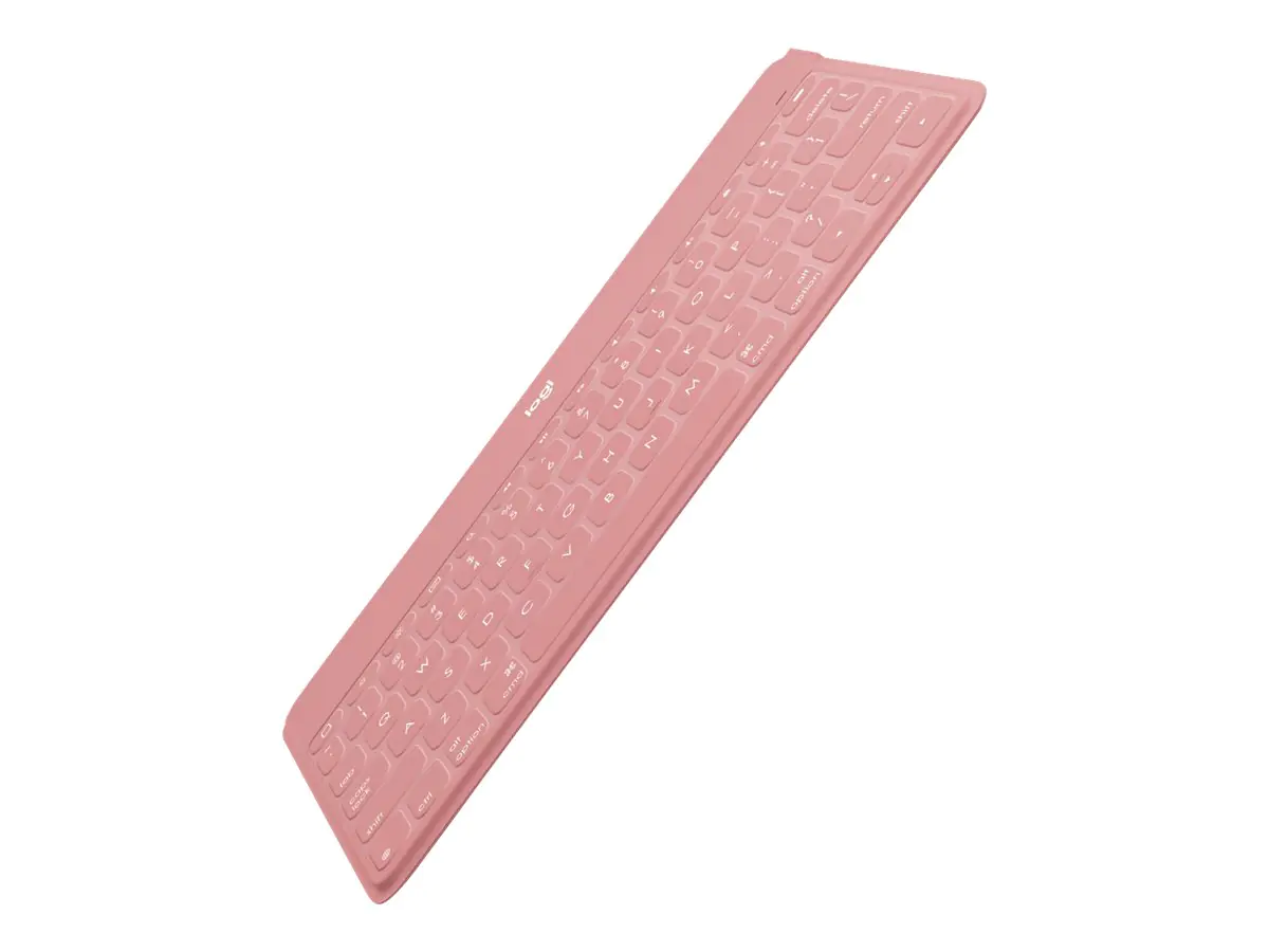 Logitech Keys-To-Go - Tastatur - Bluetooth - AZERTY - Französisch - Blush Pink - für Apple iPad/iPhone/TV