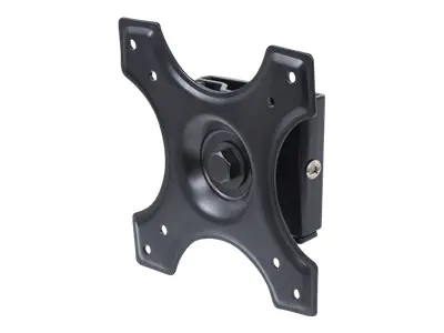 Manhattan TV & Monitor Mount, Wall, Fixed, 1 screen, Screen Sizes: 10-32", Black, VESA 75x75 to 100x100mm, Max 15kg, Lifetime Warranty - Klammer - für LCD-Display - stabiler Stahl - Bildschirmgröße: 33-55.9 cm (13"-22") - Wandmontage