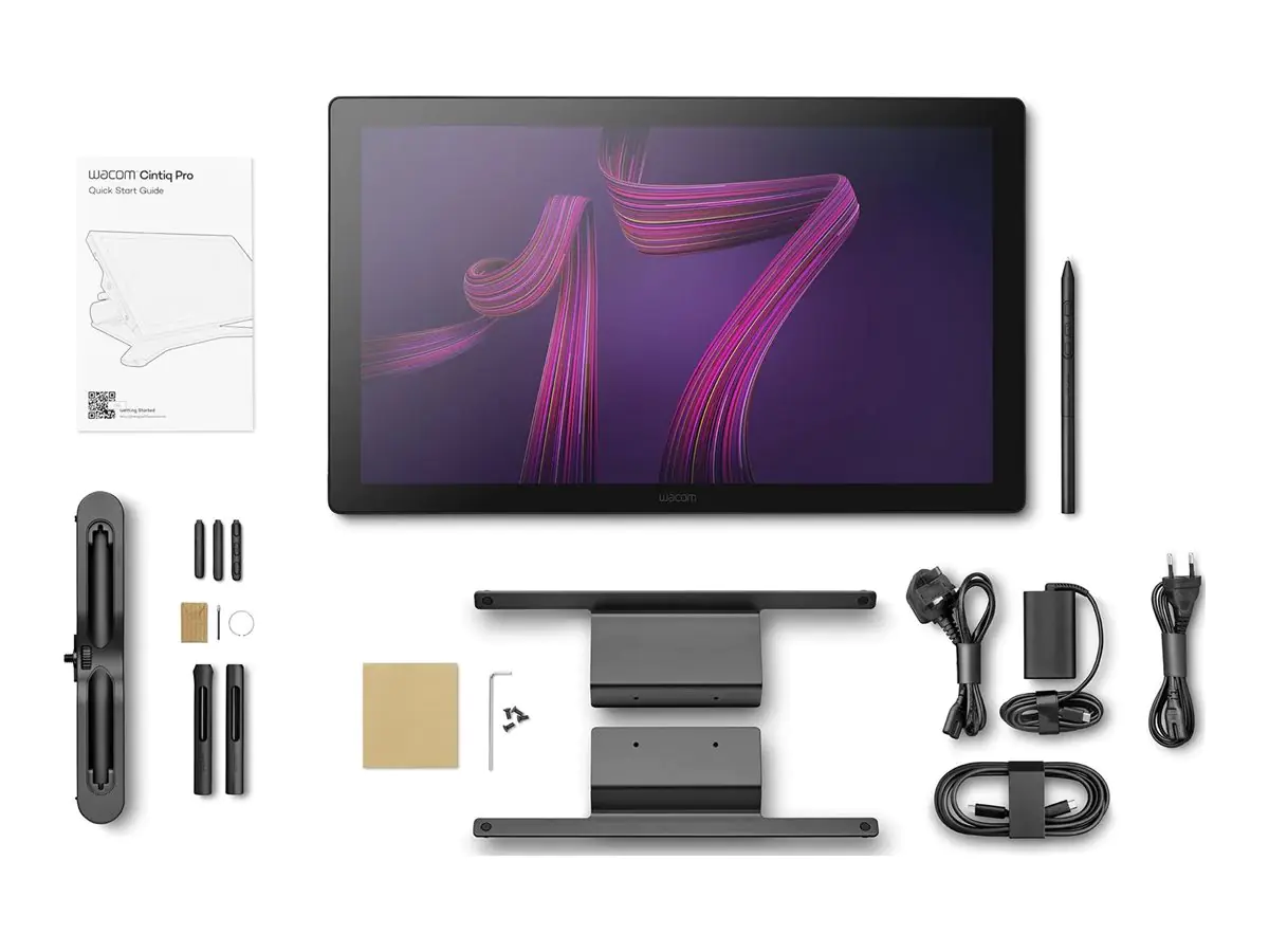 Wacom Cintiq Pro 17 - Digitalisierer mit LCD Anzeige - 21.5 x 38.2 cm - elektromagnetisch - 8 Tasten - kabelgebunden - USB - Schwarz