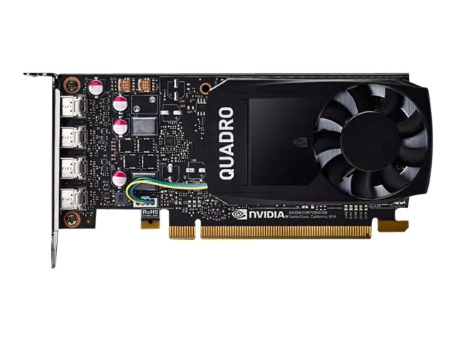 NVIDIA Quadro P1000 DVI - Grafikkarten - Quadro P1000 - 4 GB GDDR5 - PCIe 3.0 x16 Low-Profile - 4 x Mini DisplayPort - retail