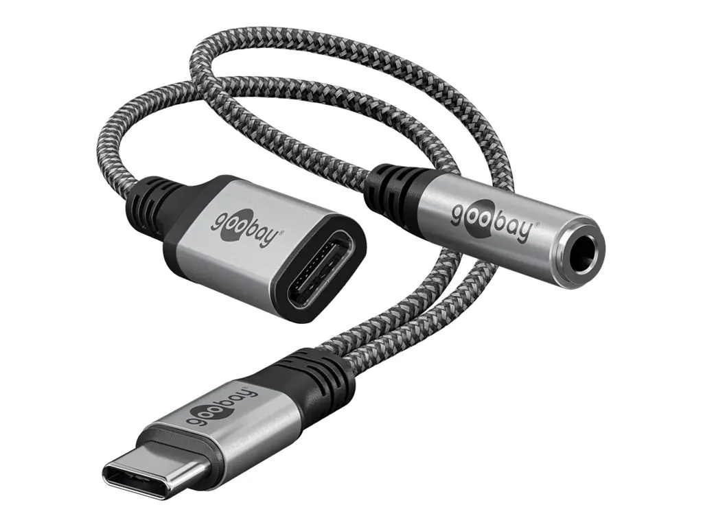 Goobay 74524 - Adapter Kabel USB C auf Klinke+ USB-C 0.15 m - Adapter - Digital/Daten
