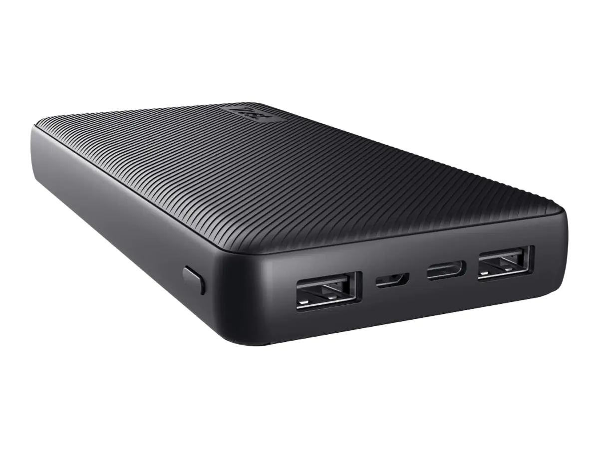 Trust Primo - Powerbank - 20000 mAh - 74 Wh - 15 Watt - 3 A - Fast Charge - 3 Ausgabeanschlussstellen (2 x USB, 24 pin USB-C) - auf Kabel: Micro-USB