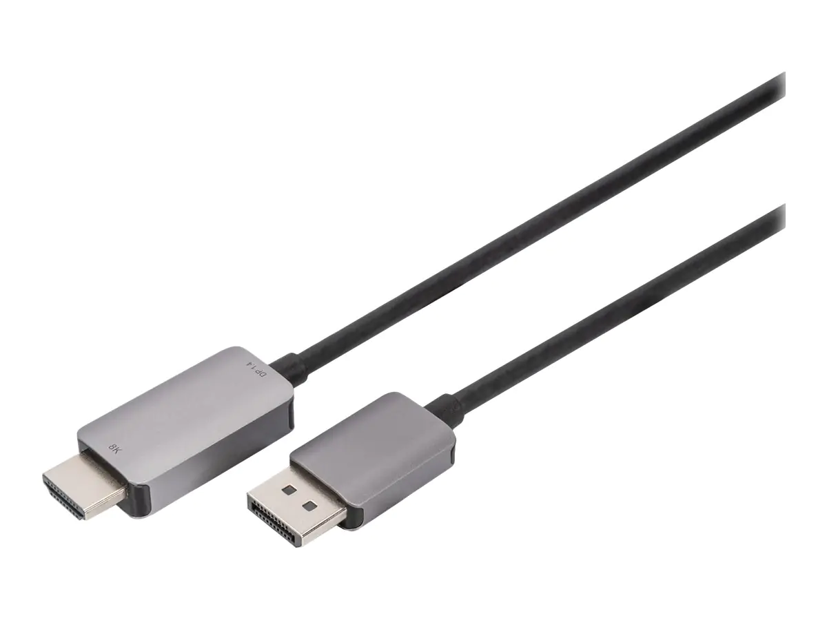 DIGITUS - Videoadapter - DisplayPort männlich zu HDMI männlich - 1.8 m - Doppelisolierung - Schwarz