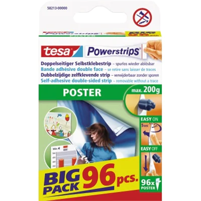 Tesa 58213-00000-20, Montage-Etikett, Weiß, Drinnen, Acryl, Keramiken, Glas, Metall, Kunststoff, Holz, 0,2 kg, 5 °C