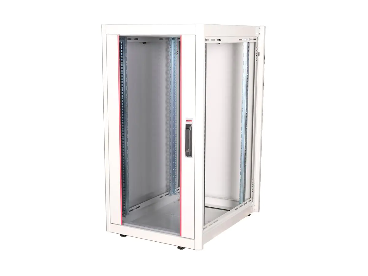 ROLINE Basic - Schrank Netzwerkschrank - Glas Tür, 600x800 BxT - RAL 7035, Hellgrau - 22U - 48.3 cm (19") 26.21.0032