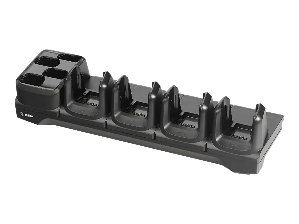 Zebra ShareCradle 4Slot - Ladeschale / Batterieladegerät - Ausgangsanschlüsse: 8 - für Zebra MC3300, MC3300ax, MC3300-G, MC3300x, MC3330R, MC3330XR, MC3390R, MC3390xR