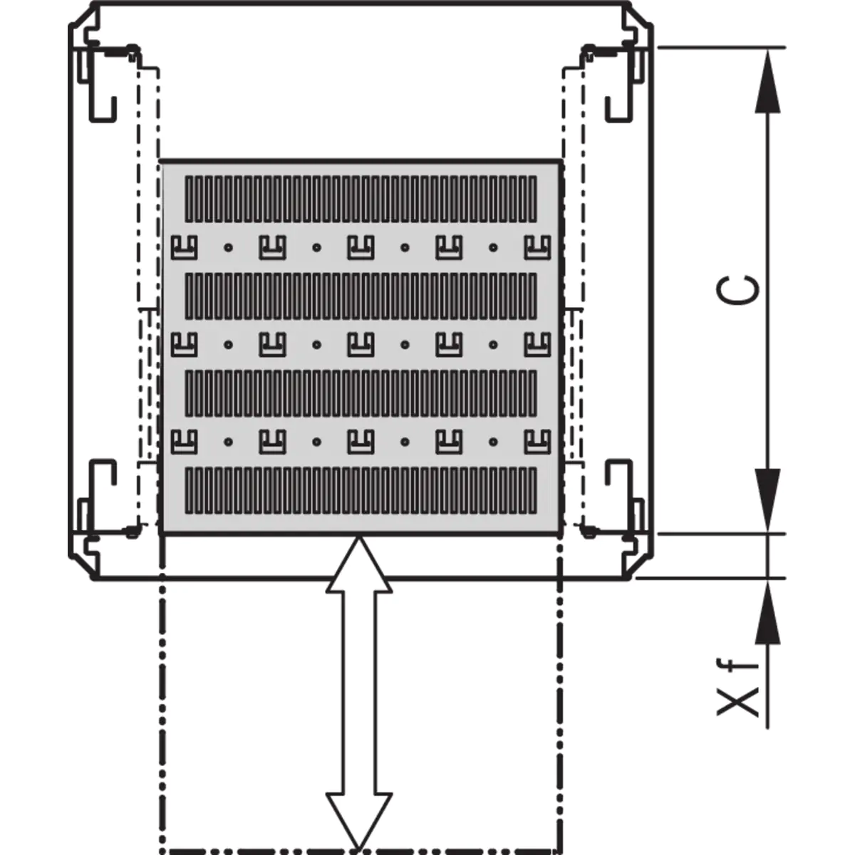 SCHROFF 19"FA AUS C 700 RED 7035 - Rack-Zubehör 22130344
