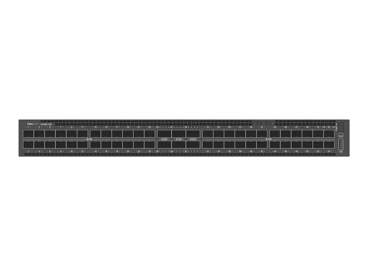Dell Networking S4148F-ON - Switch - L3 - managed - 48 x 10 Gigabit SFP+ + 4 x 100 Gigabit QSFP28 + 2 x 40 Gigabit QSFP+ - Luftstrom von vorne nach hinten - an Rack montierbar - mit 1 Jahr Premium Support mit Hardware-Garantie am nächsten Werktag