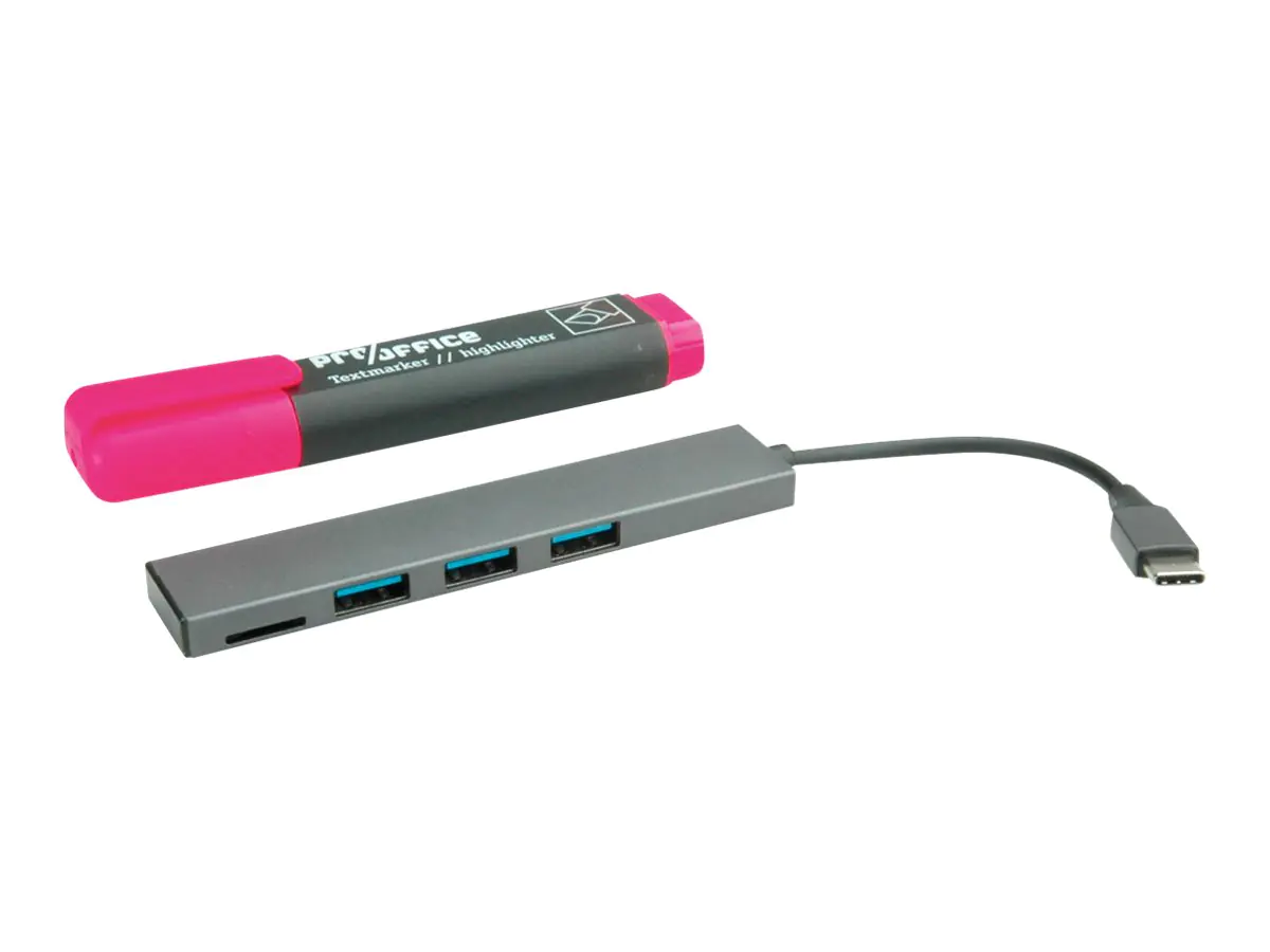 ROLINE USB 3.2 Gen 1 Hub - Hub - 3 x USB 3.2 Gen 1 - Desktop