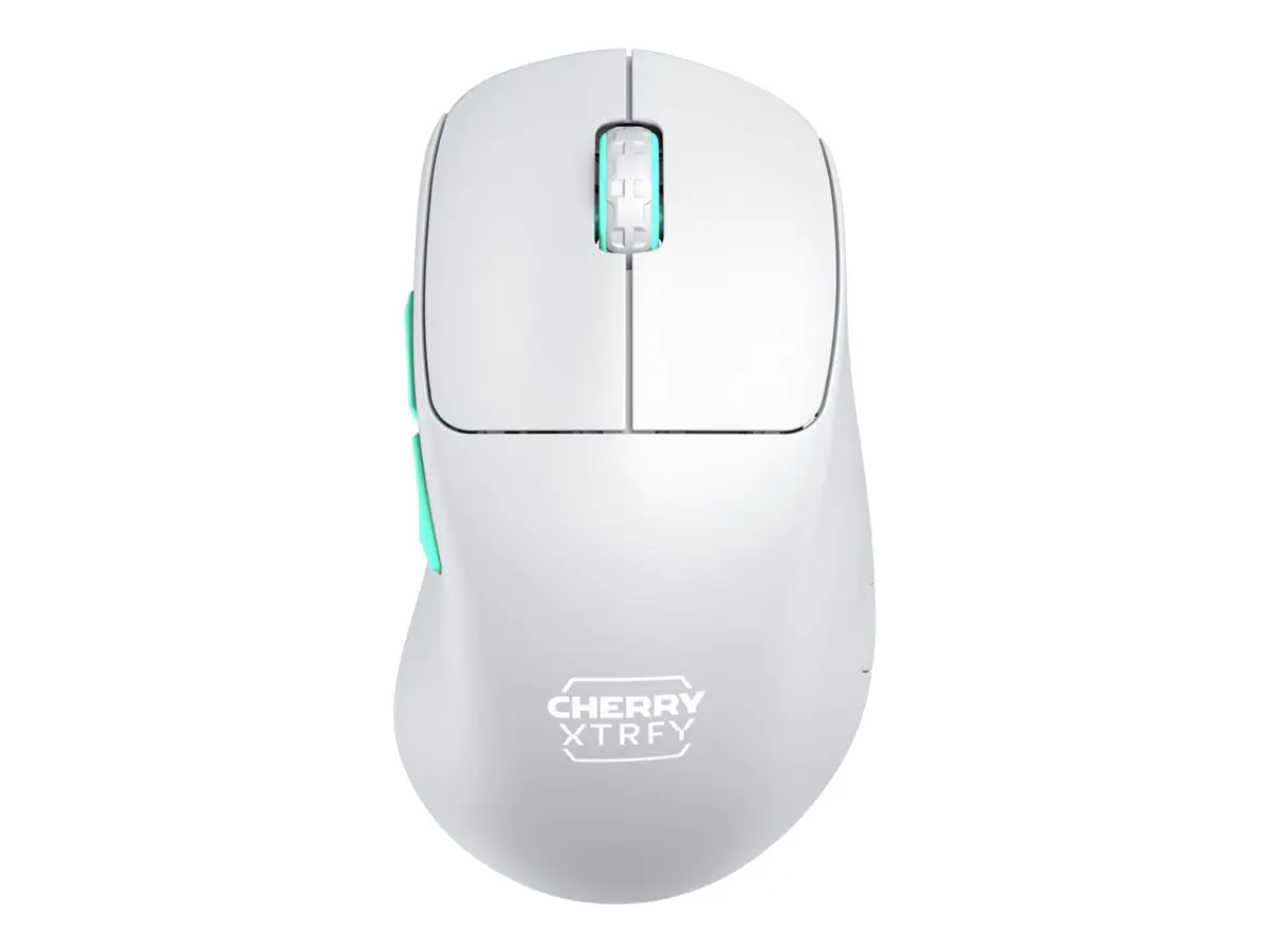 Cherry Xtrfy M64 - Maus - ergonomisch - 5 Tasten - kabellos - 2.4 GHz - kabelloser Empfänger (USB)