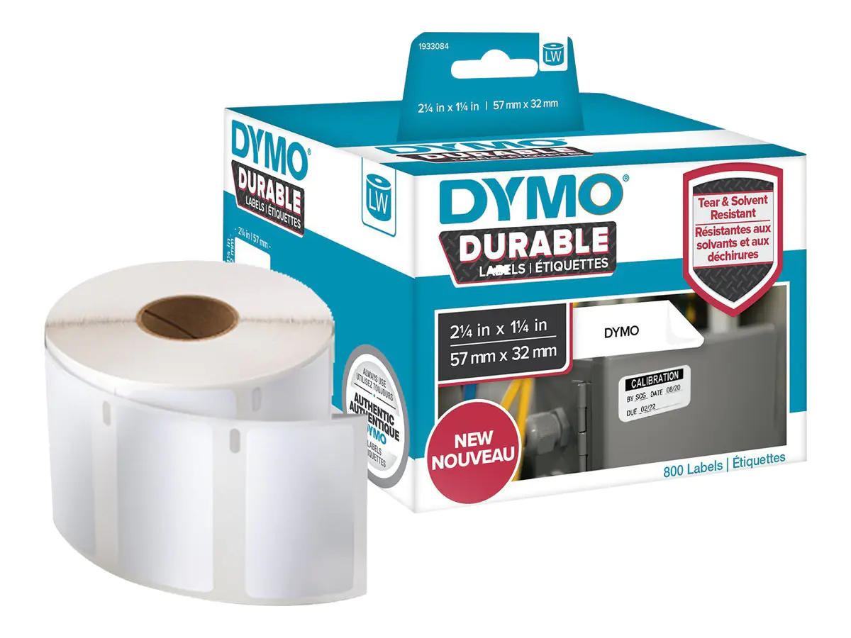 DYMO LabelWriter Address - Polyester - Klebstoff - weiß - 32 x 57 mm 800 Etikett(en) (1 Rolle(n) x 800) Etiketten