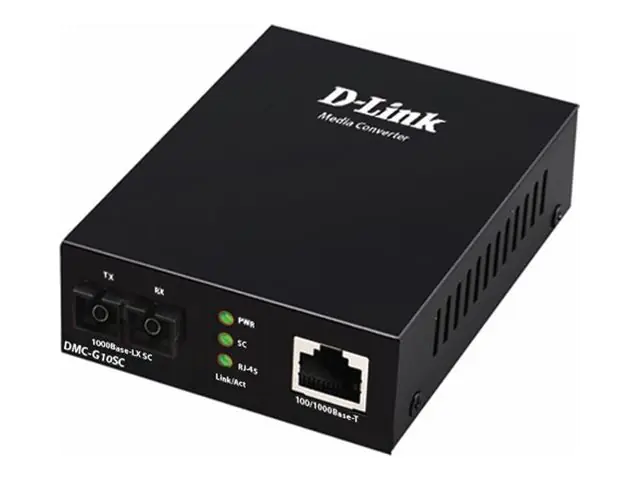 D-Link DMC G10SC - Medienkonverter - 1GbE - 10Base-T, 1000Base-LX, 100Base-TX, 1000Base-T