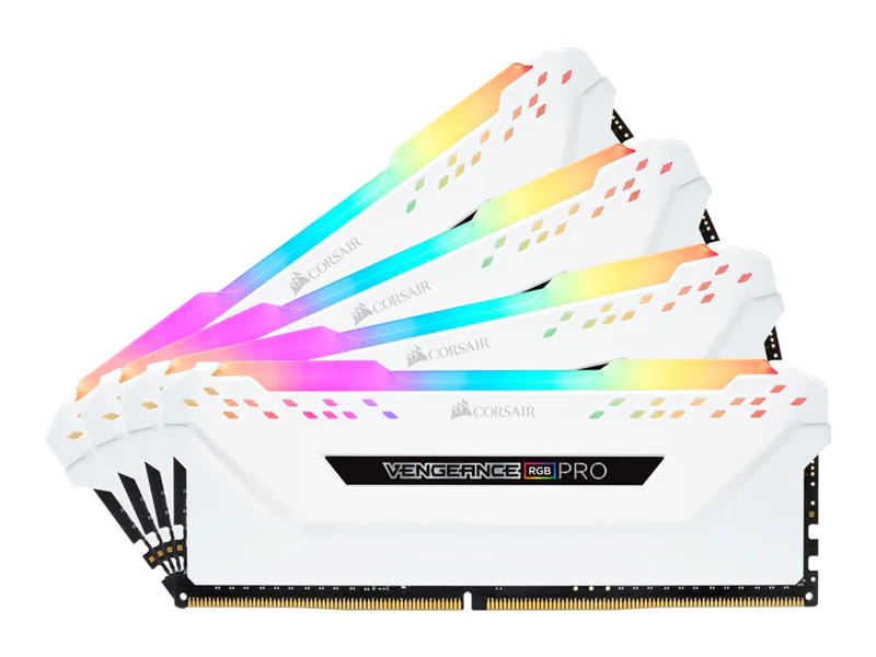 CORSAIR Vengeance RGB PRO - DDR4 - kit - 32 GB: 4 x 8 GB - DIMM 288-PIN - 3200 MHz / PC4-25600 - CL16 - 1.35 V - ungepuffert - non-ECC - weiß