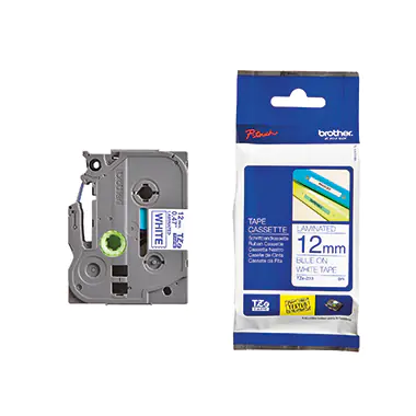 Brother TZe-233 - Blau auf weiß - Rolle (1,2 cm x 8 m) 1 Kassette(n) laminiertes Band - für Brother PT-D210, D600, H110, P750, P950; P-Touch Cube PT-P300; P-Touch Cube Pro PT-P910