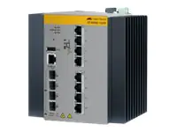 Allied Telesis AT IE300-12GP - Switch - L3 - managed - 8 x 10/100/1000 (PoE+) + 4 x Gigabit SFP - an DIN-Schiene montierbar, wandmontierbar - PoE+ (240 W) - Gleichstrom