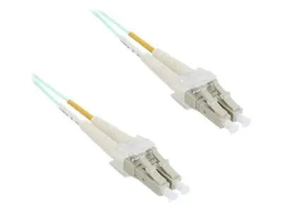 InLine - Patch-Kabel - LC Multi-Mode (M) zu LC Multi-Mode (M) - 0.5 m - Glasfaser - 50/125 Mikrometer - OM3 - halogenfrei - Türkis