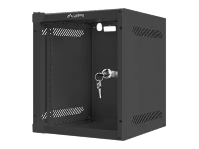 Lanberg Schrank Netzwerkschrank - geeignet für Wandmontage - RAL 9004, Schwarz - 6U - 25.4 cm (10") WF10-2306-10B