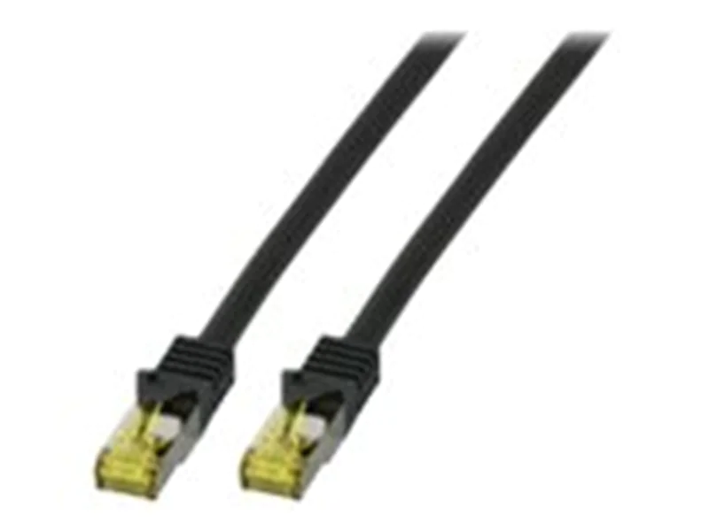 EFB-Elektronik - Patch-Kabel - RJ-45 (M) zu RJ-45 (M) - 30 m - SFTP - CAT 7 (Kabel) / CAT 6a (Anschlüsse) - halogenfrei, geformt - Schwarz