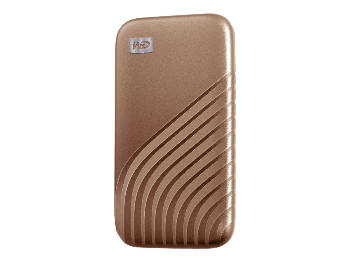 WD My Passport WDBAGF0020BGD - SSD - verschlüsselt - 2 TB - extern (tragbar) - USB 3.2 Gen 2 (USB-C Steckverbinder) - 256-Bit-AES - Gold