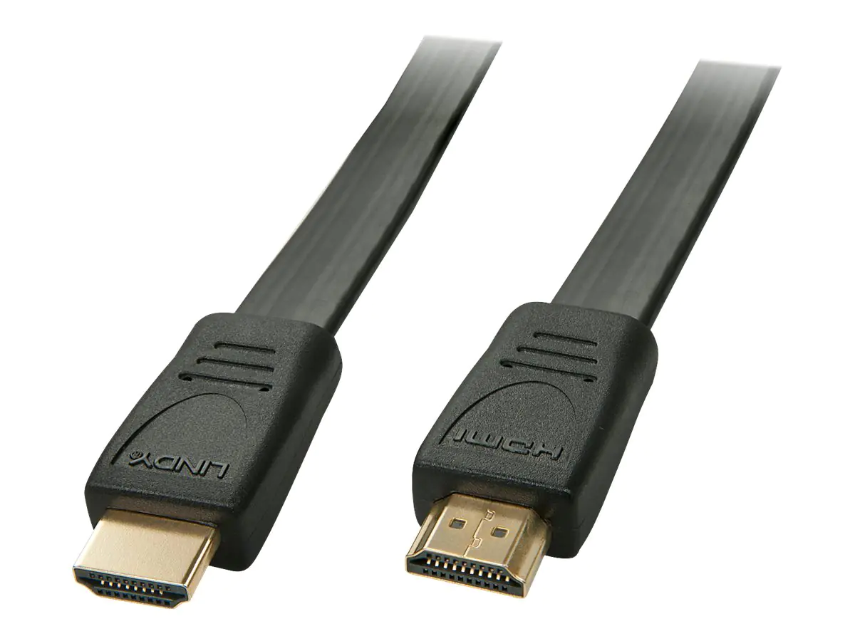 Lindy - HDMI-Kabel - HDMI (M) bis HDMI (M) - 3 m - abgeschirmt - Schwarz - geformt, flach, 4K Unterstützung