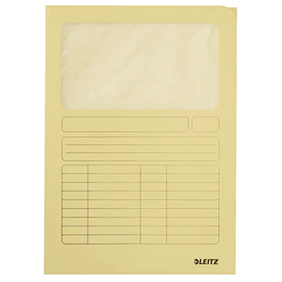 Leitz Sichtmappe DIN A4 160g/m² Manilakarton, recycelt gelb 100 St./Pack.