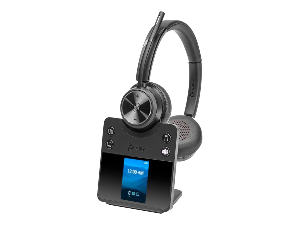Poly Savi 7420 OFFICE - Savi 7400 series - Headset - On-Ear - DECT / Bluetooth - kabellos - Schwarz