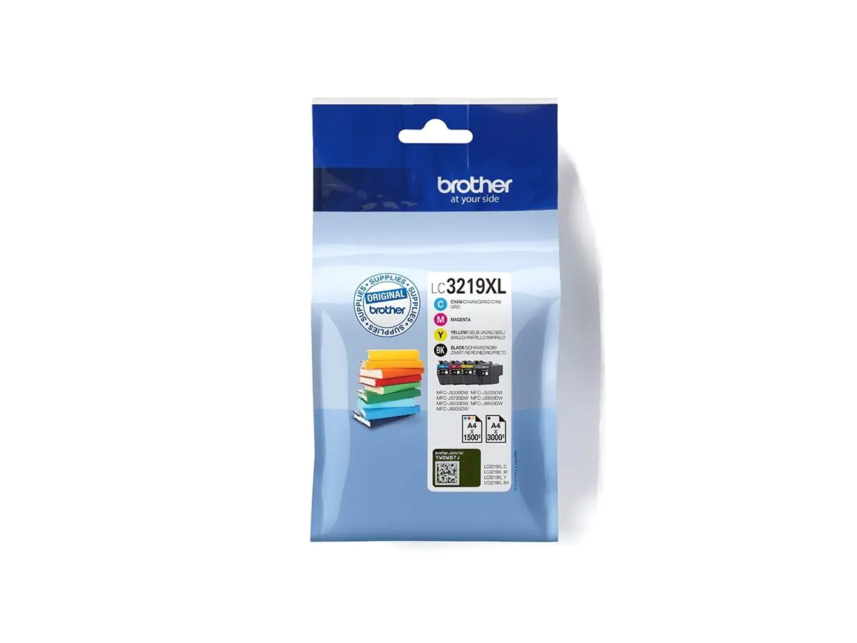Brother Tinte LC3219XLVAL Value Pack 4er Pack XL Schwarz, Gelb, Cyan, Magenta