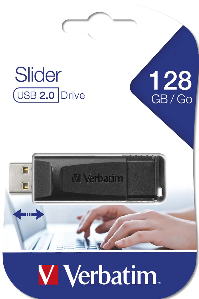 Verbatim Slider - USB-Flash-Laufwerk - 128 GB - USB 2.0