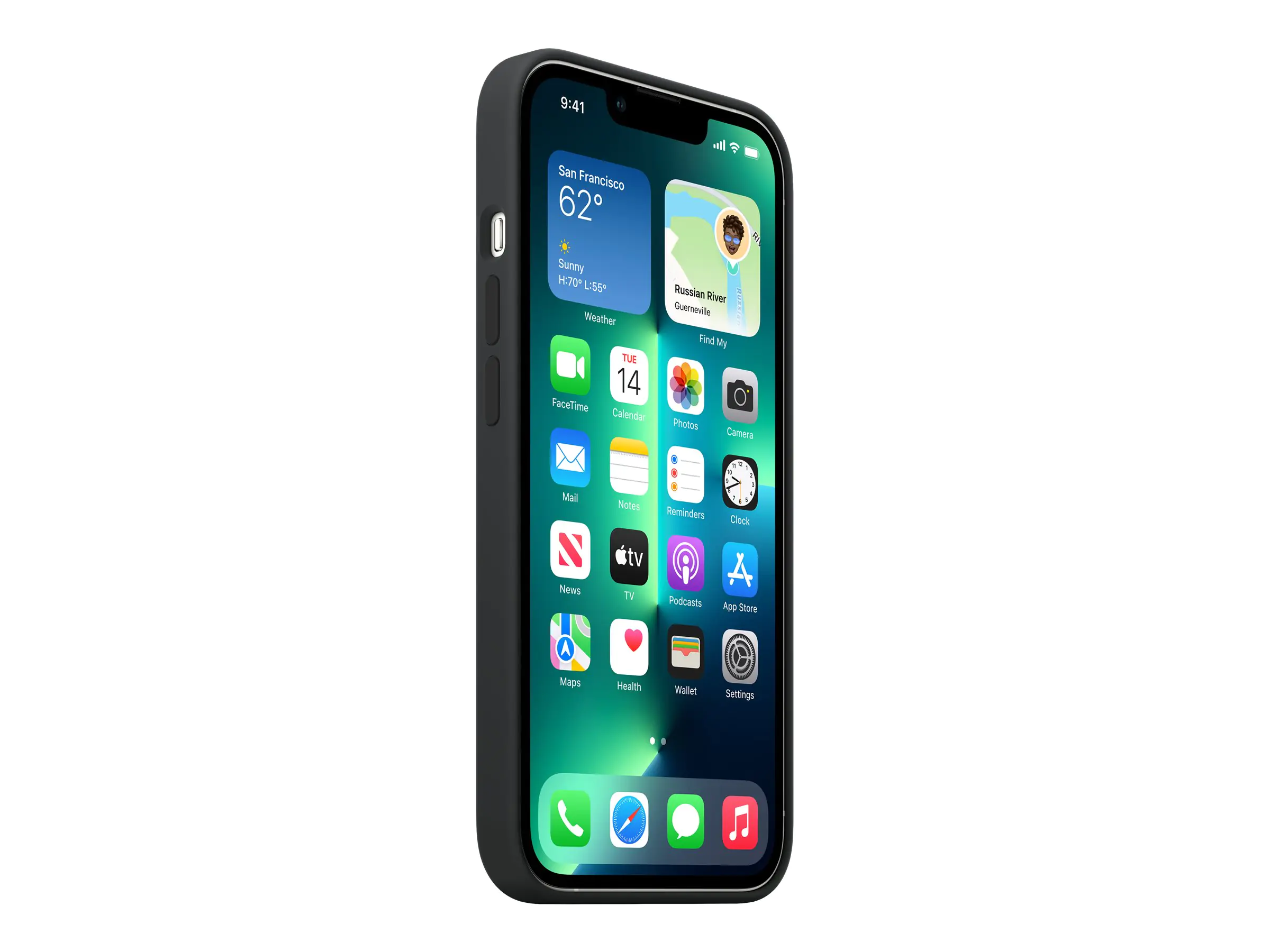 Apple - Hintere Abdeckung für Mobiltelefon - mit MagSafe - Leder - Dark Cherry - für iPhone 13 Pro
