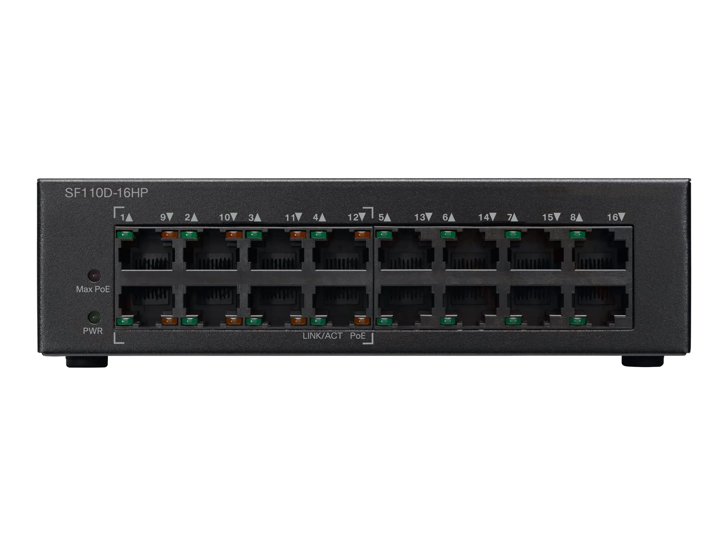 Cisco Small Business SF110D-16HP - Switch - unmanaged - 8 x 10/100 + 8 x 10/100 (PoE)