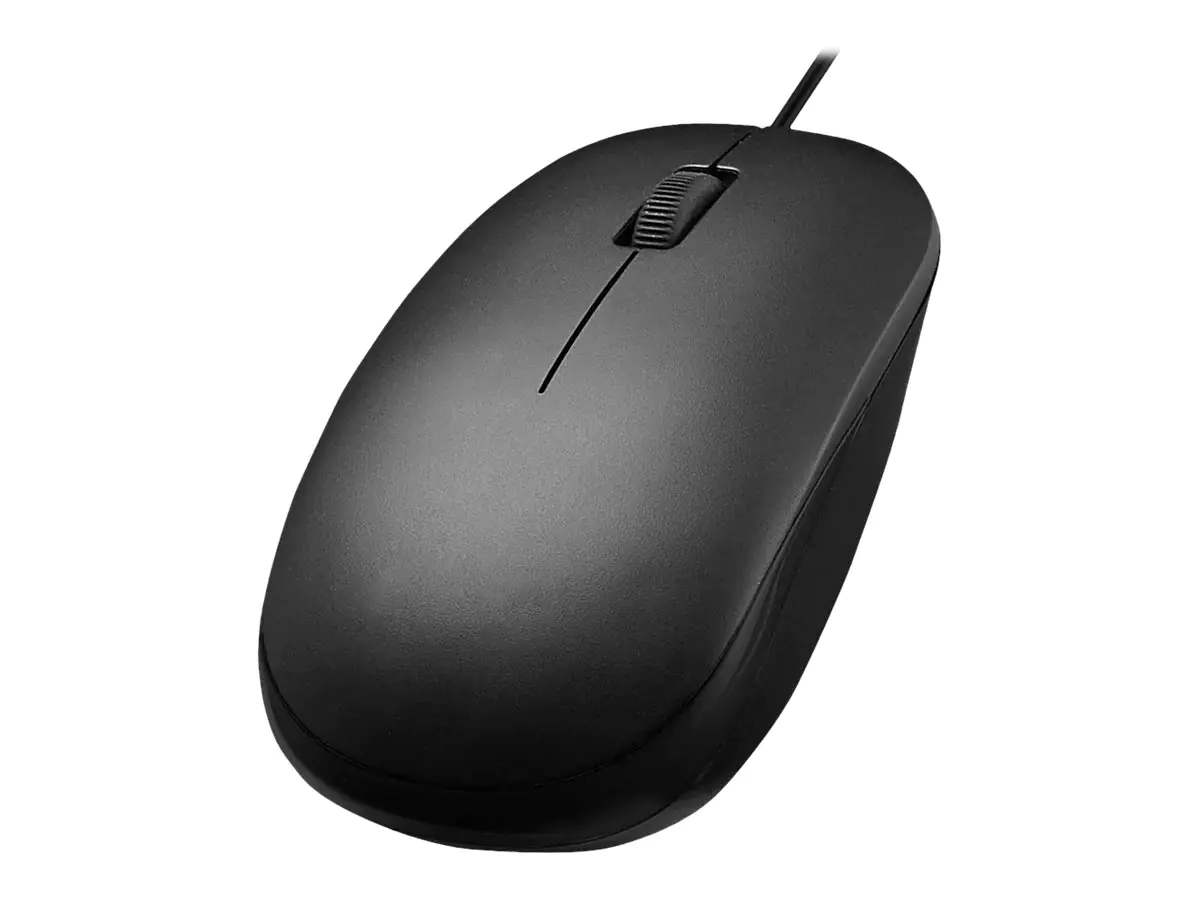 Perixx PERIMICE-201 - Maus - optisch - 3 Tasten - kabelgebunden - PS/2 - Schwarz, Silber