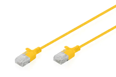 DIGITUS CAT 6 U-UTP Slim Patchkabel, 1 m, Gelb