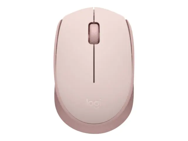 Logitech M171 - Maus - rechts- und linkshändig - optisch - 3 Tasten - kabellos - 2.4 GHz - kabelloser Empfänger (USB) - pink