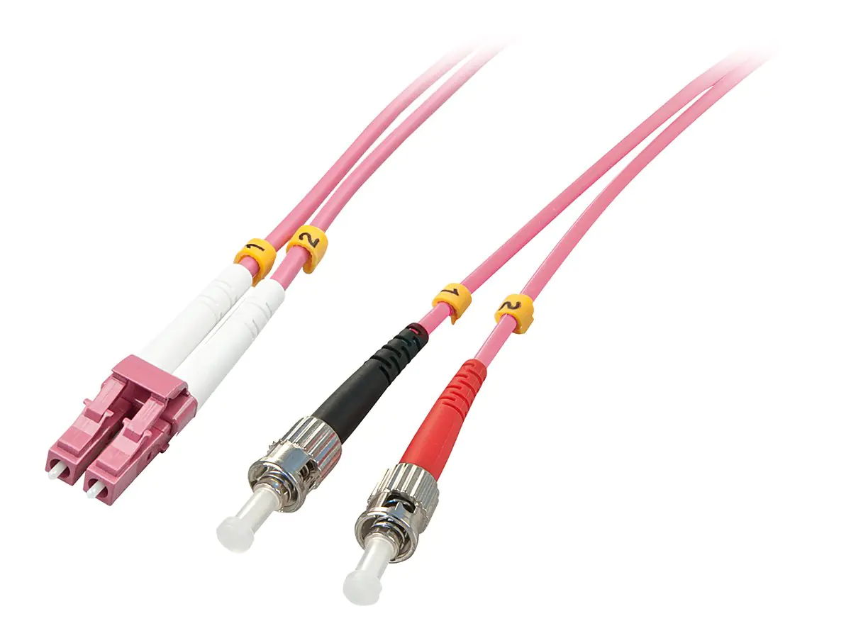 Lindy - Patch-Kabel - ST multi-mode (M) zu LC Multi-Mode (M) - 5 m - Glasfaser - Duplex - 50/125 Mikrometer - OM4 - halogenfrei - lila