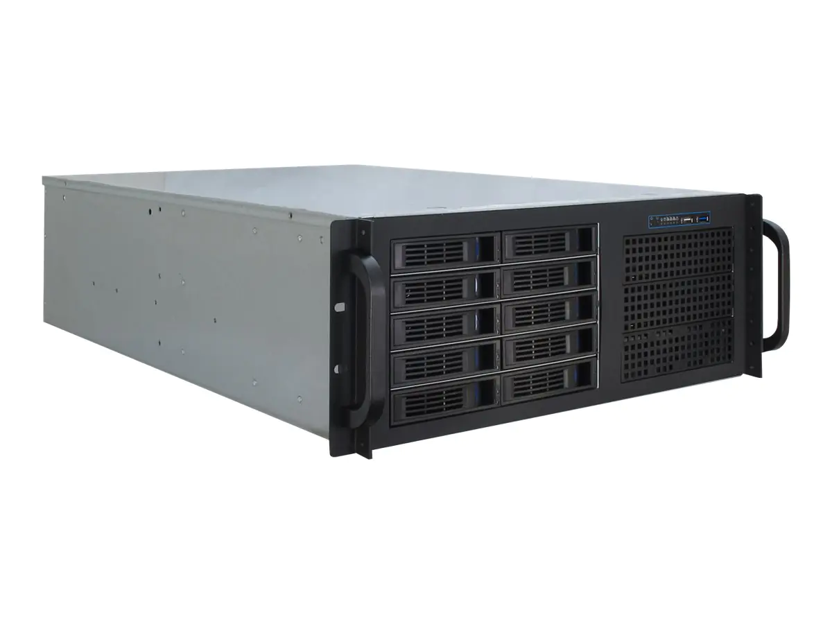 Inter-Tech IPC 4U-4410 - Rack-Montage - 4U - erweitertes ATX / SSI EEB - ohne Netzteil (ATX) - USB
