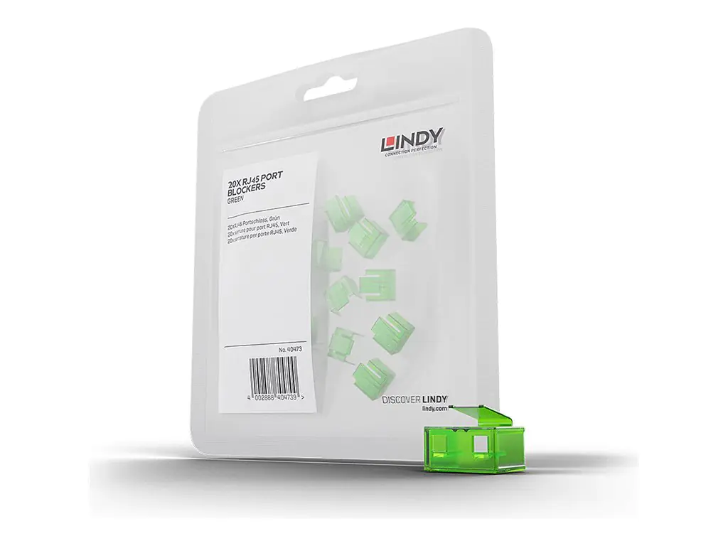 Lindy - LAN-Portblocker - grün (Packung mit 20)