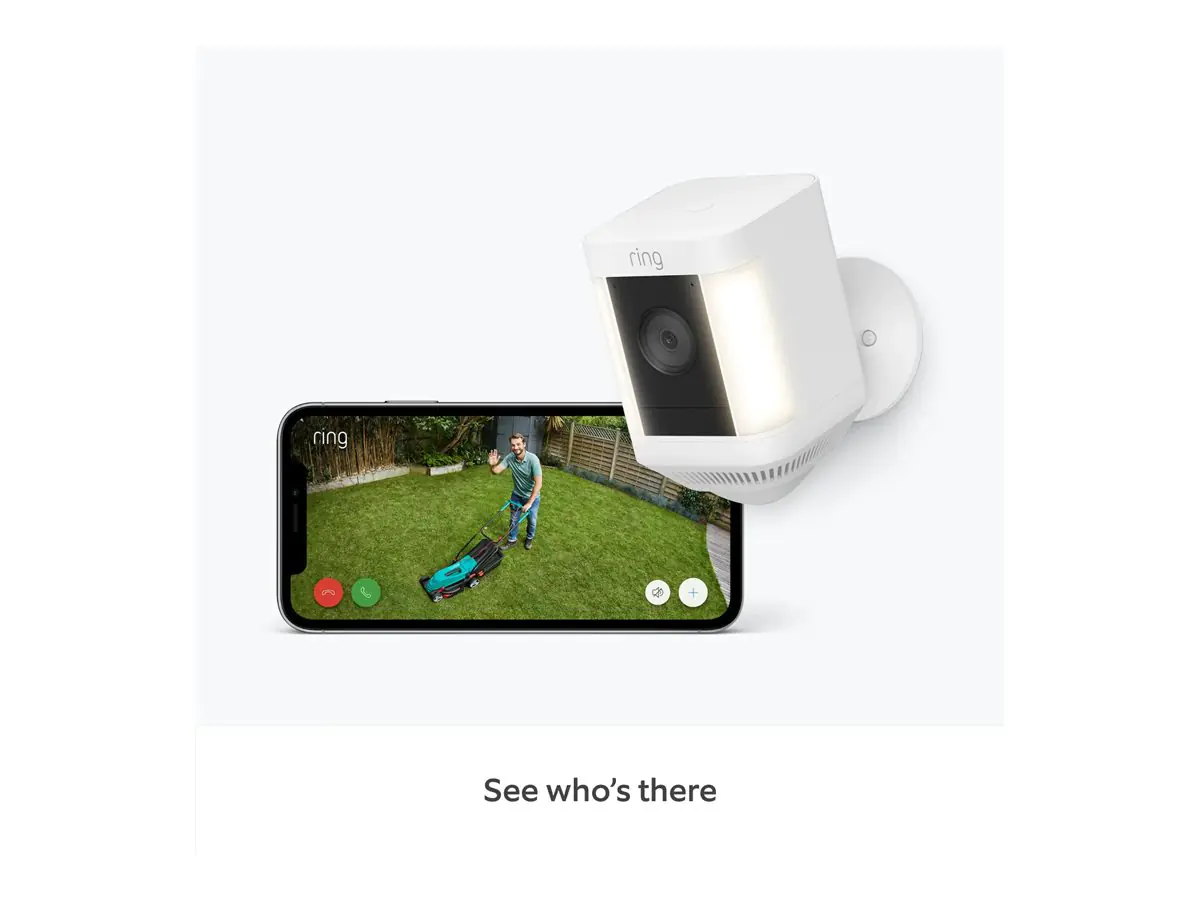 Ring Spotlight Cam Plus Battery - Netzwerk-Überwachungskamera - Außenbereich - wetterbeständig - Farbe (Tag&Nacht) 8SB1S2-WEU0