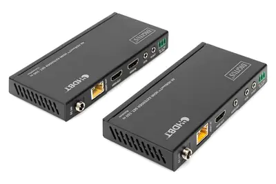 DIGITUS DS-55508 - Sender und Empfänger - Video-, Audio-, Infrarot- und serielle Erweiterung - HDMI, HDBaseT - über CAT 5e/6/7/8 - bis zu 150 m