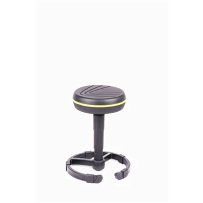 meychair Sitzhocker Pro+ A30 Rundsitz Farbe der Sitzfläche: schwarz/gelb Farbe des Fußkreuzes: schwarz