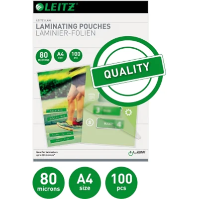 Leitz Laminierfolie 33818 DIN A4 80mic 100 St./Pack.