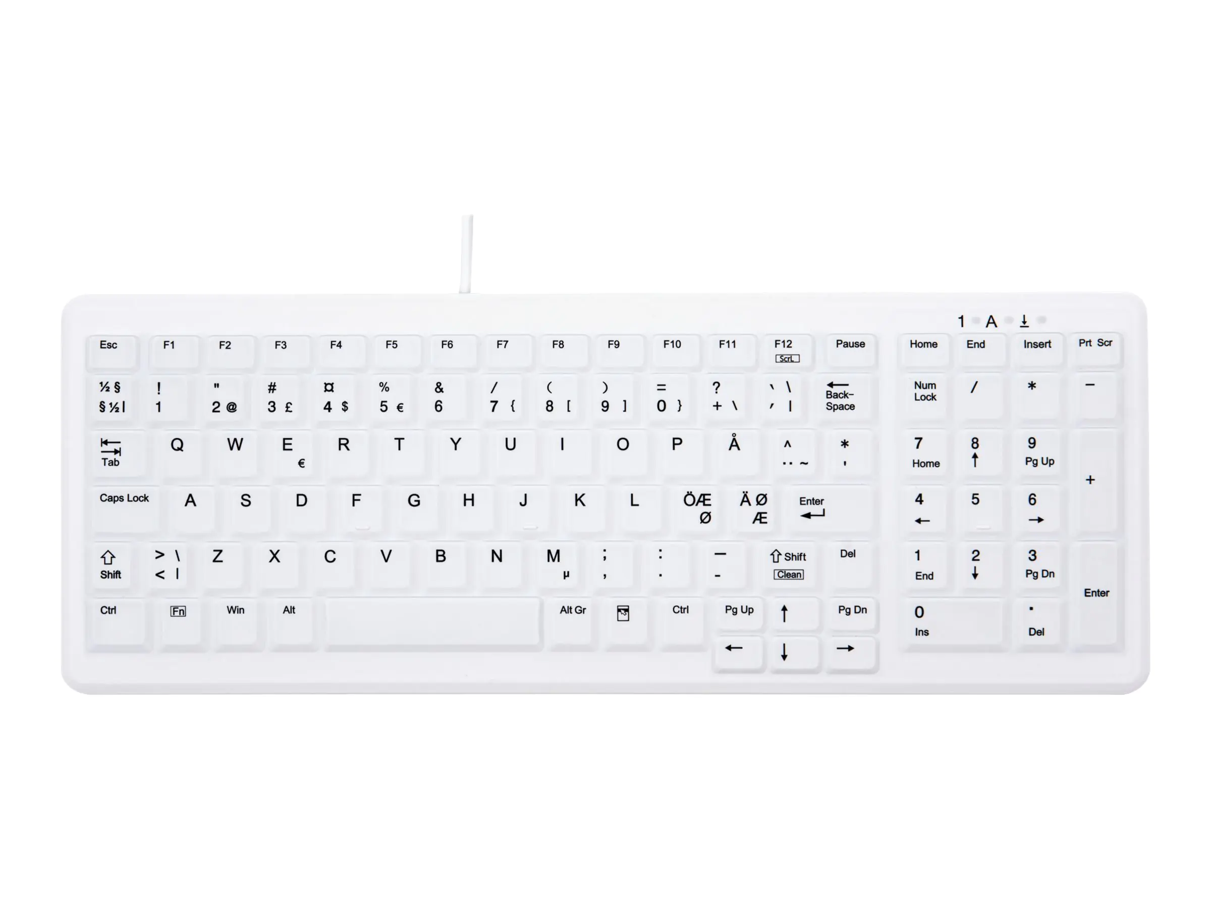 Active Key MedicalKey AK-C7000 - Tastatur - USB - Nordisch - weiß