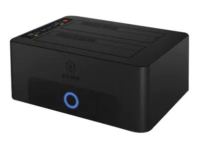 ICY BOX IB-1232CL-U3 - HDD-Dockingstation - 2,5" / 3,5" gemeinsam genutzt (6,4 cm/8,9 cm gemeinsam genutzt) - SATA 6Gb/s - USB 3.0 - Schwarz