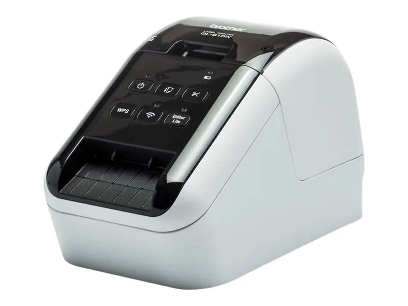 Brother QL-810Wc - Etikettendrucker - zweifarbig (monochrom) - Thermodirekt - Rolle (6,2 cm) - 300 x 600 dpi - bis zu 110 Etiketten/Min. - USB, Wi-Fi(n) - Cutter - Schwarz, Glossy White