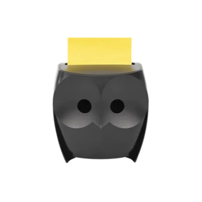 Post-it® Haftnotizspender Super Sticky Z-Notes Eule 76 x 76 mm (B x H) Kunststoff schwarz