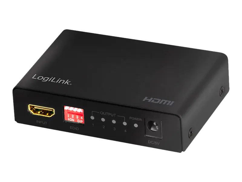 LogiLink - Video-/Audio-Splitter - 4 x HDMI - Desktop